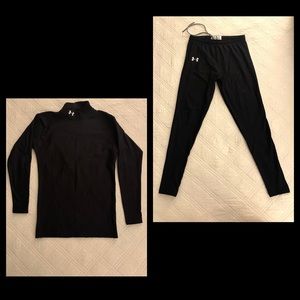 Men Under armour cold gear shirt and leggings set
